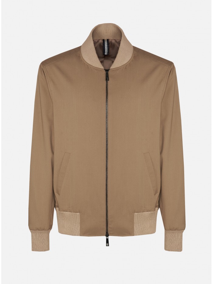 BEIGE SPRINT COLLEGE BOMBER...
