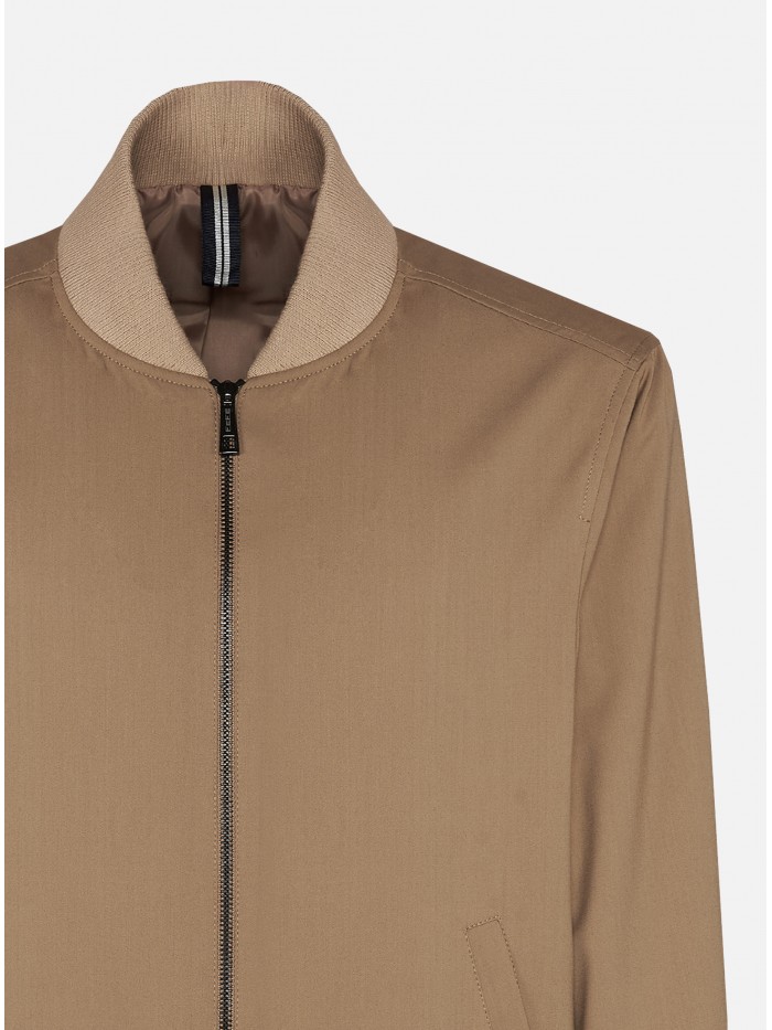 BEIGE SPRINT COLLEGE BOMBER...