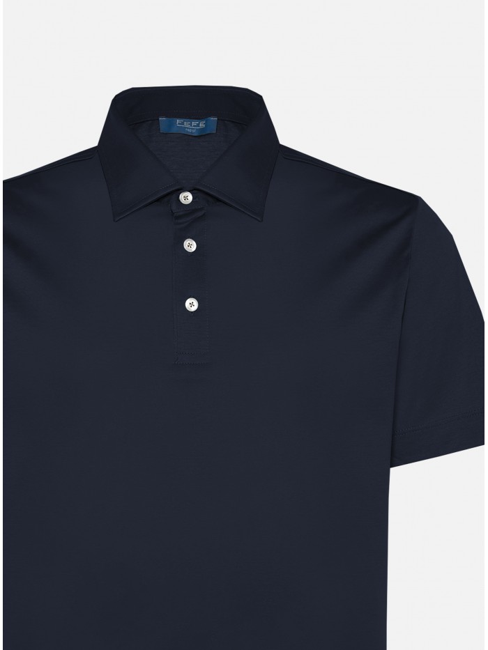 POLO FILO DI SCOZIA BLU