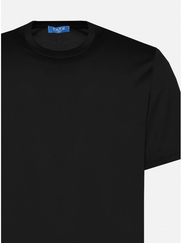T-SHIRT FILO DI SCOZIA NERO