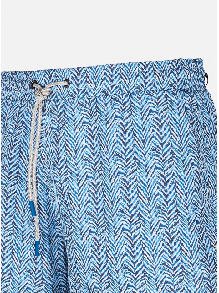 BOXER DA MARE ZIGZAG BLU