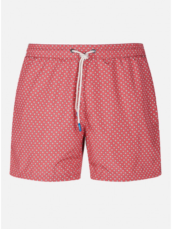 RED CIRCLES SWIM SHORT