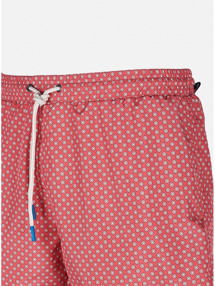 RED CIRCLES SWIM SHORT