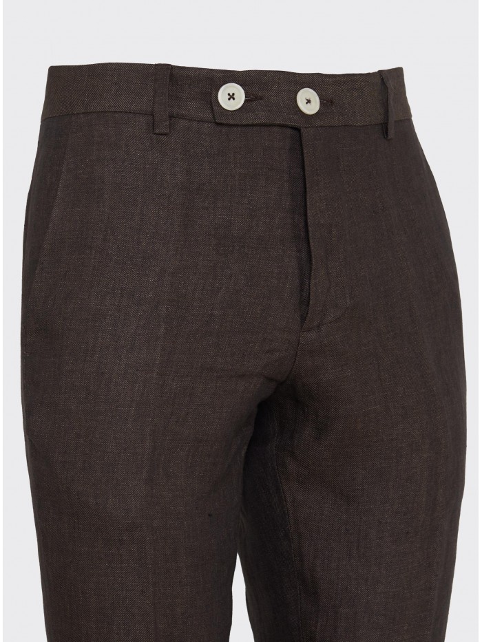 BROWN LINEN TRADITIONAL...