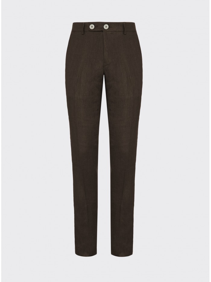 BROWN LINEN TRADITIONAL...