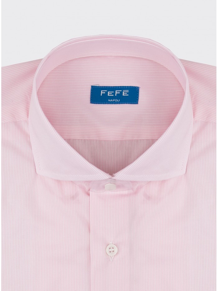CAMICIA COTONE MILLERIGHE ROSA