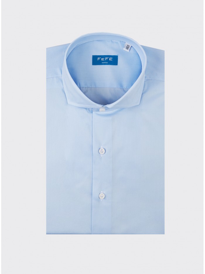 LIGHT-BLUE NO IRON COTTON...