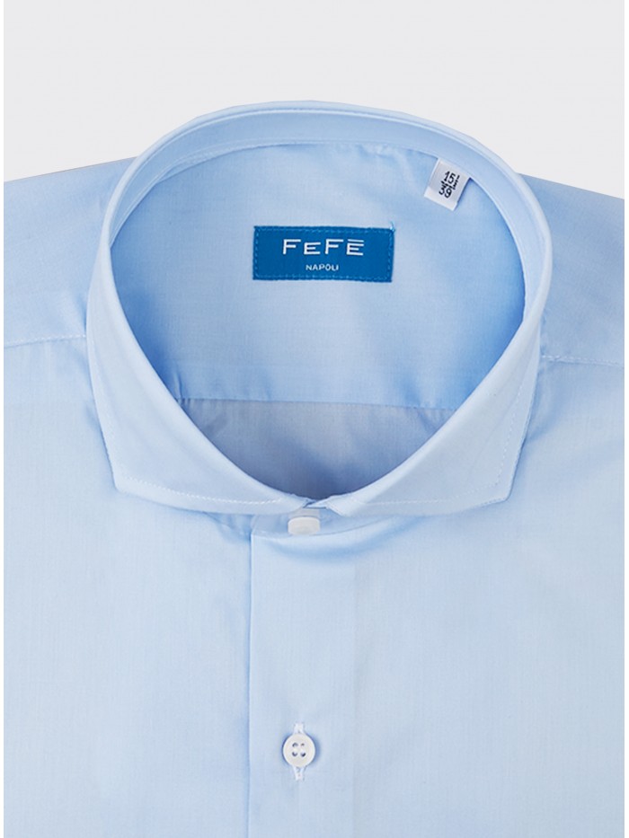 LIGHT-BLUE NO IRON COTTON...