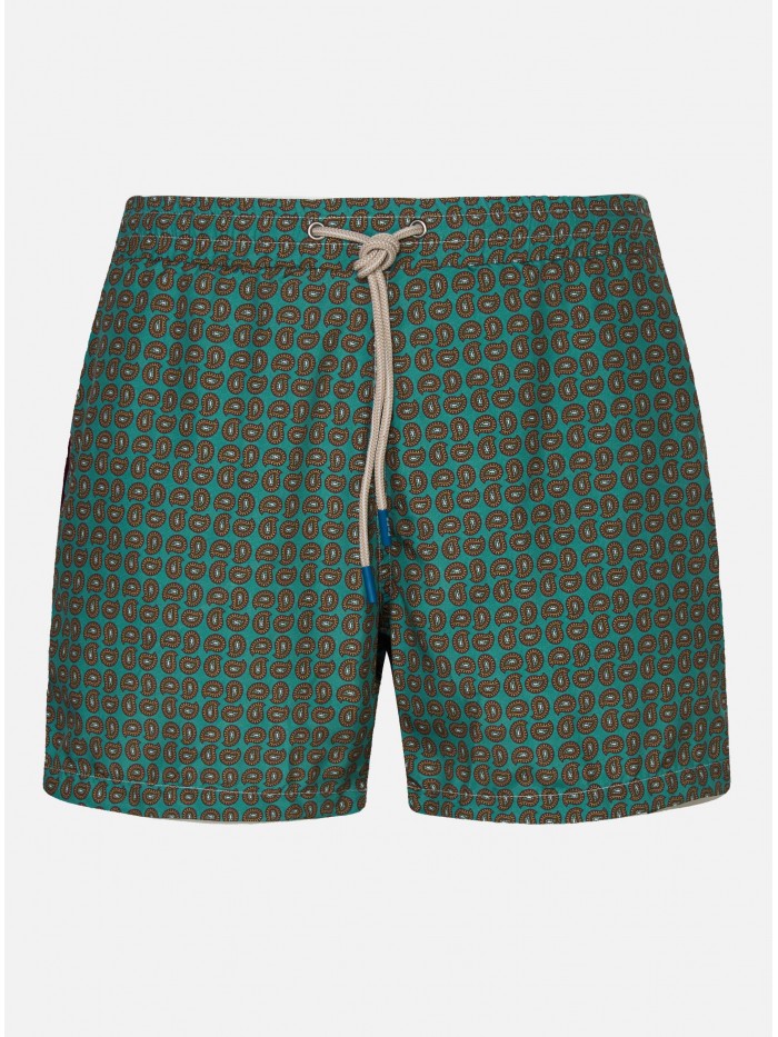GREEN PAISLEY SWIM SHORT