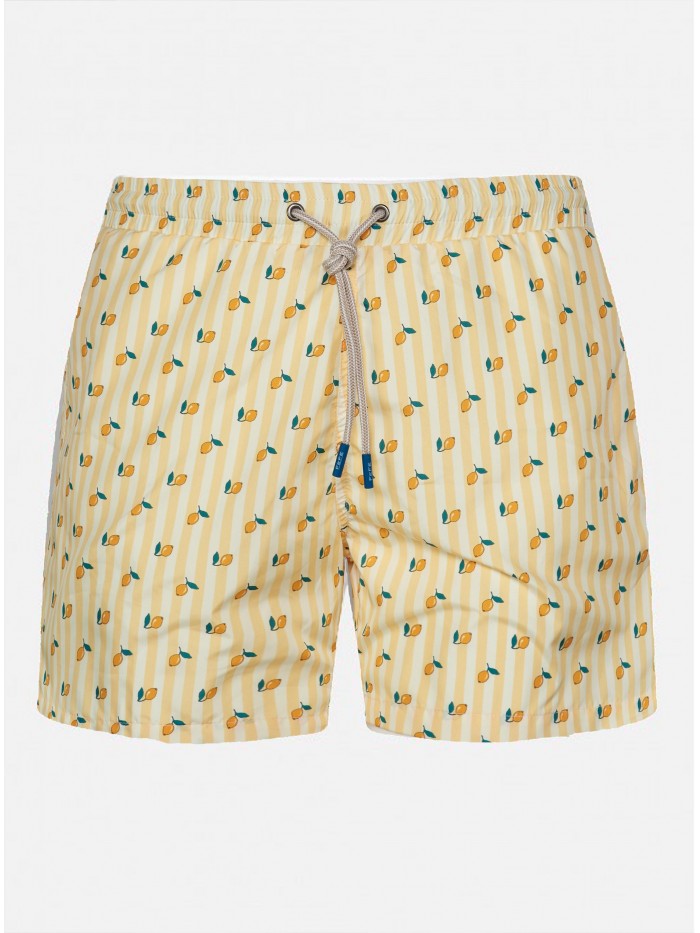YELLOW LEMONS STRIPES SWIM...
