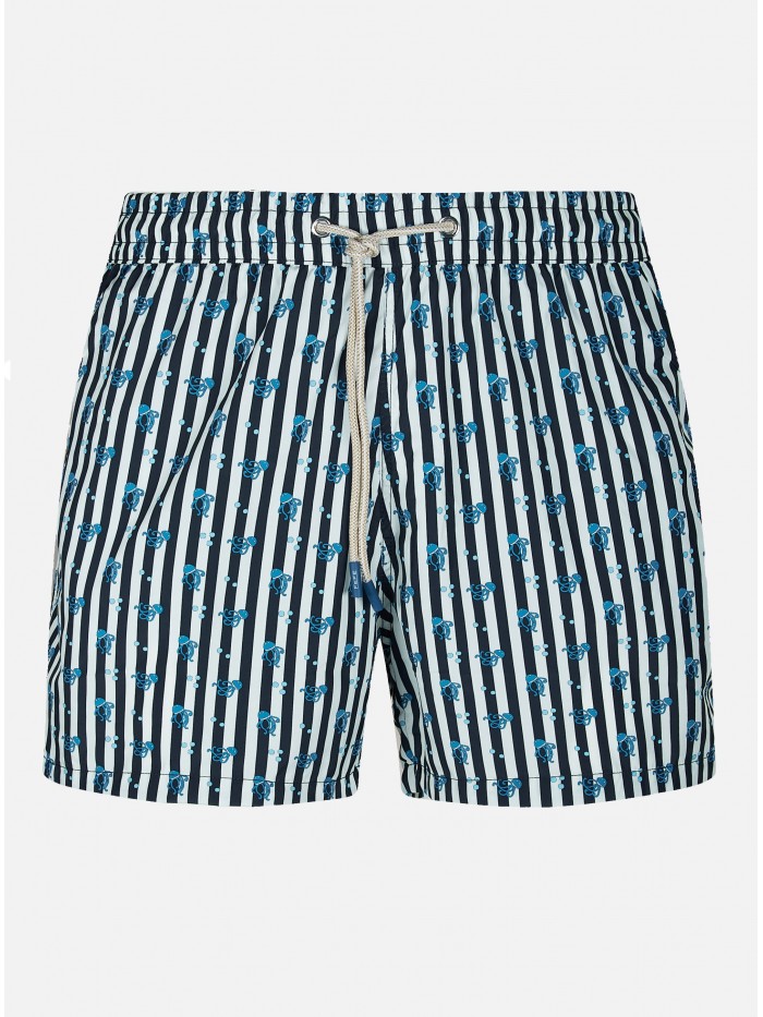 BLUE JELLYFISH STRIPES SWIM...