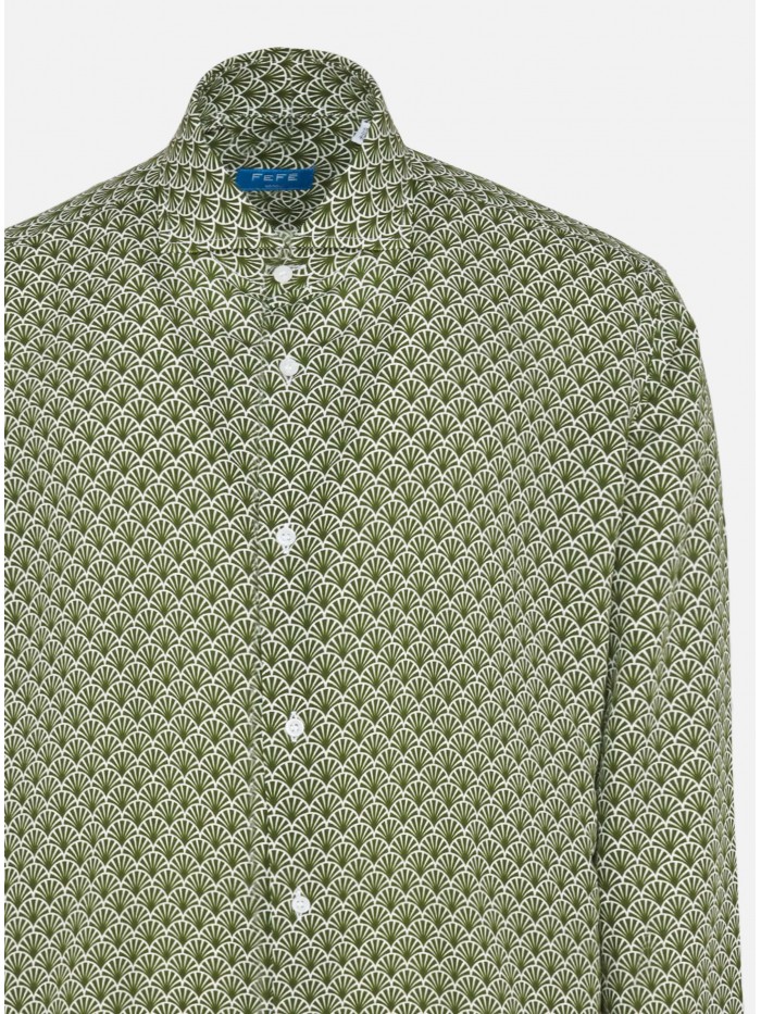 CAMICIA STAMPATA ARCHI VERDE