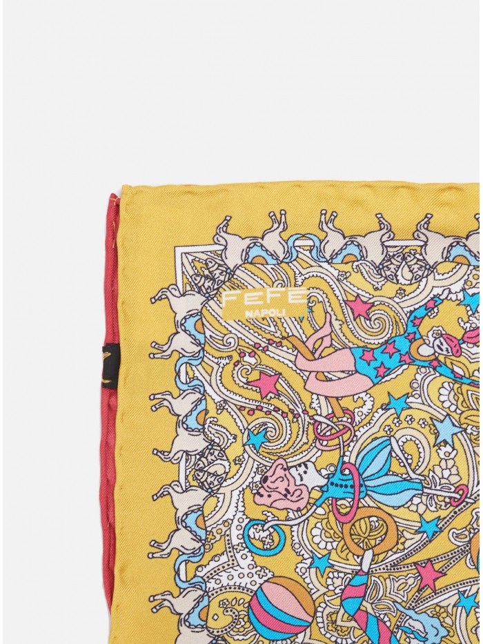 POCHETTE SETA CIRCO MULTICOLOR