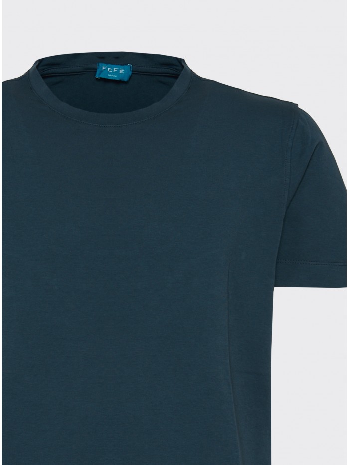 T-SHIRT COTONE LAVATO GRIGIO