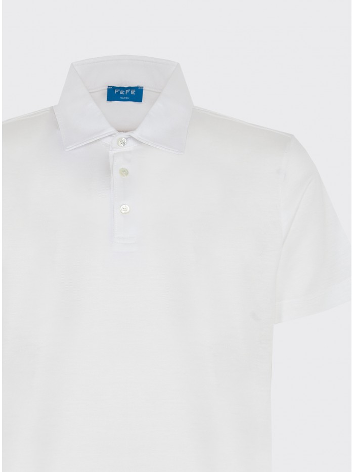 POLO COTONE TENCEL BIANCO