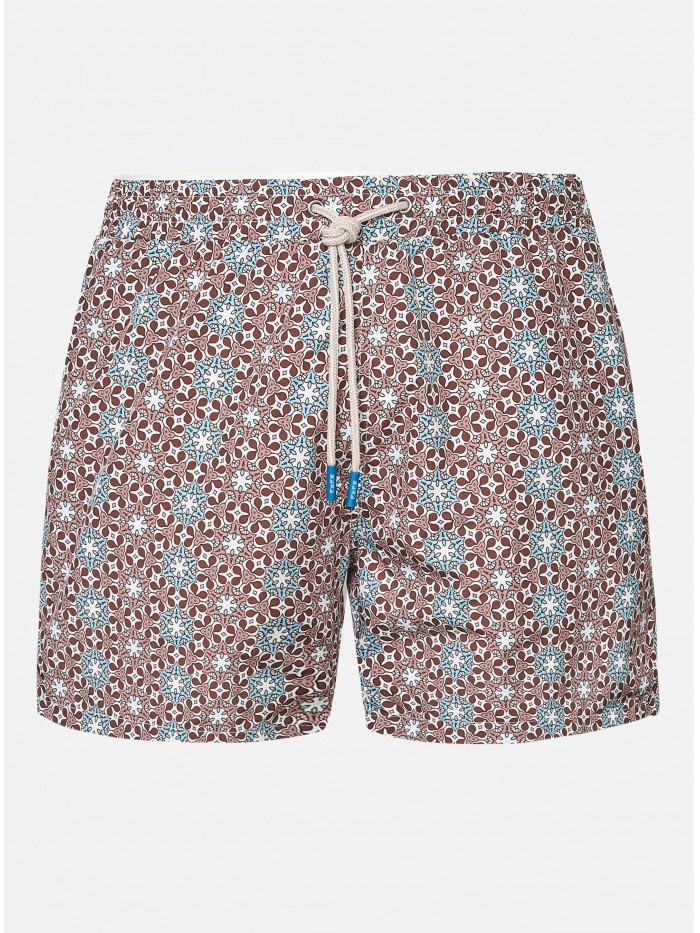 BROWN MAJOLICA SWIM SHORT