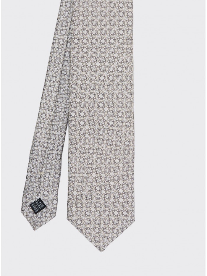 WHITE CHAIN DANDY SILK TIE