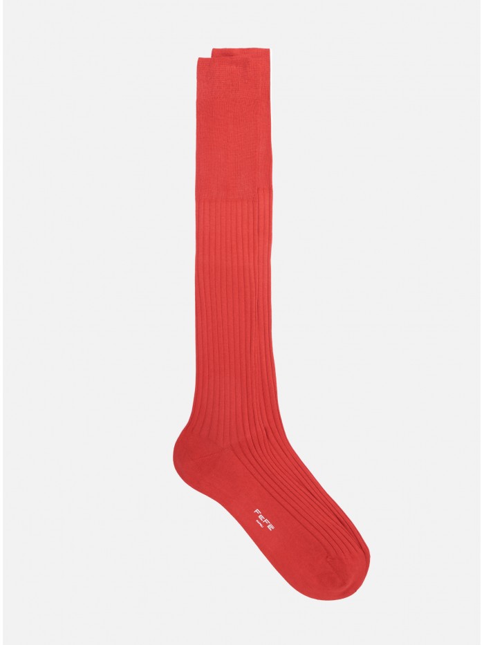 RED RIB ORGANIC MEN'S SOCKS