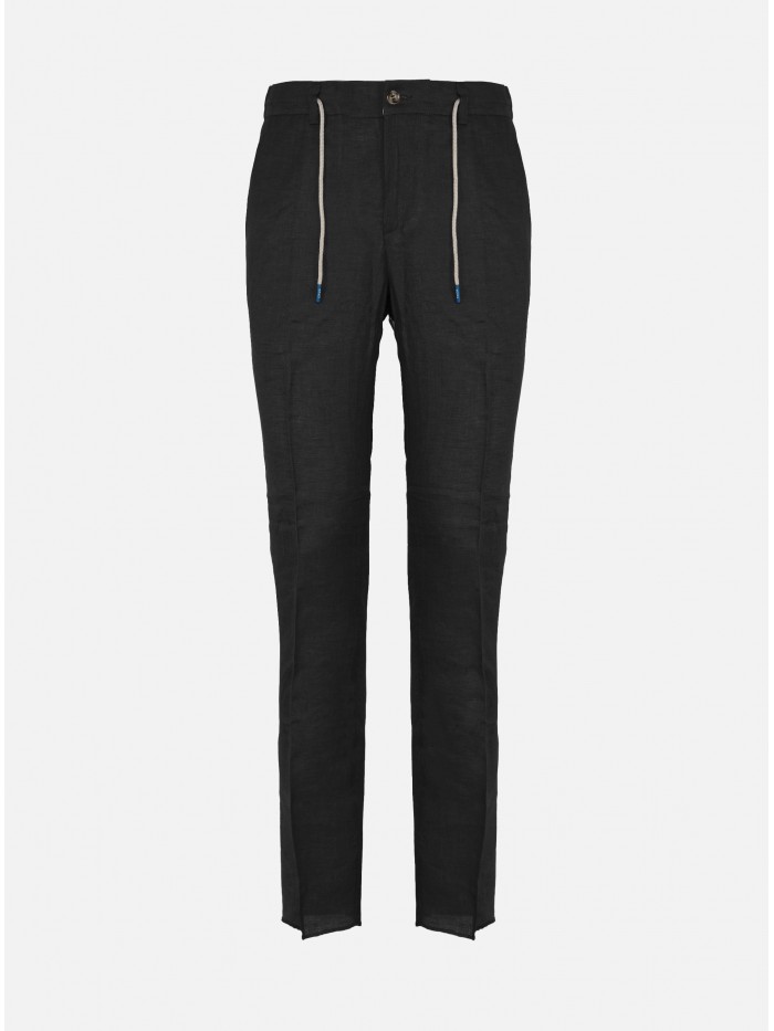 BLACK LINEN TROUSERS