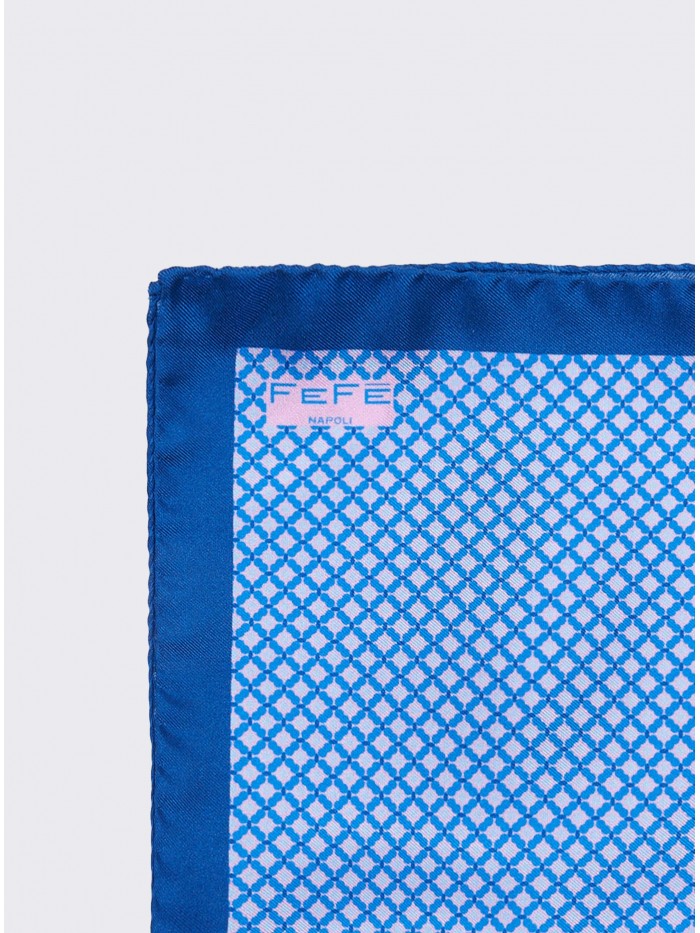 BLUE PINK FLOWER SILK...