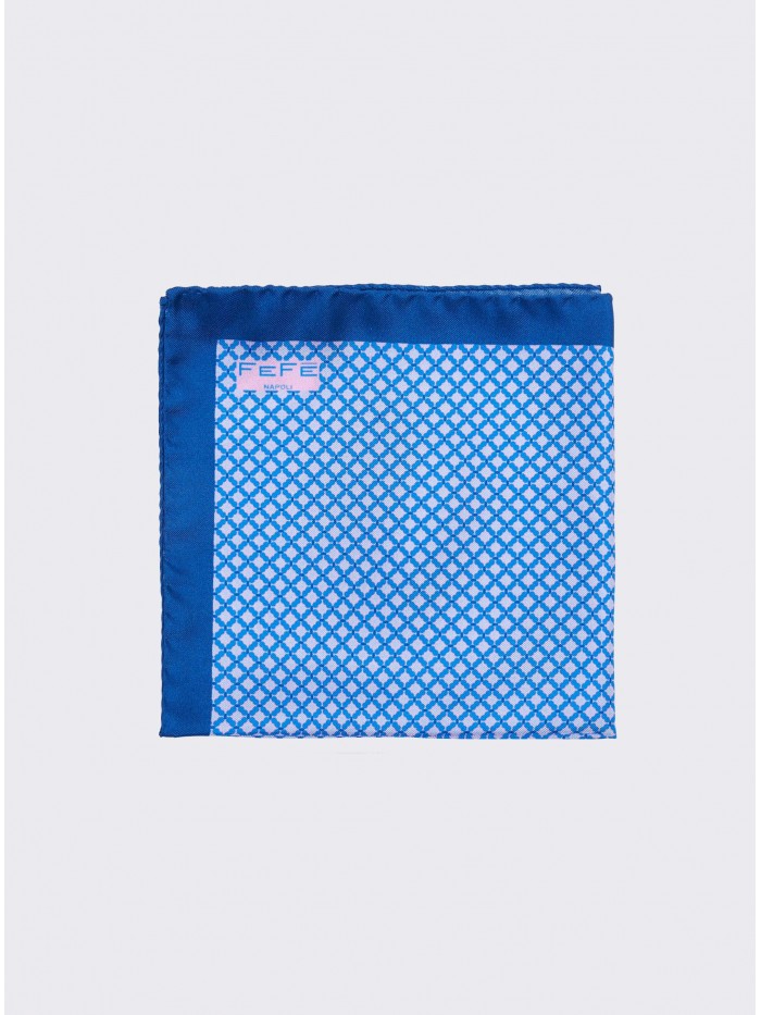 BLUE PINK FLOWER SILK...