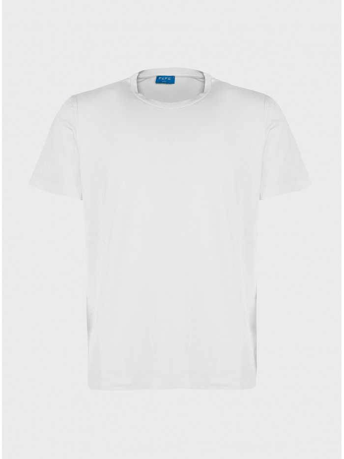 WHITE WASHED COTTON T-SHIRT