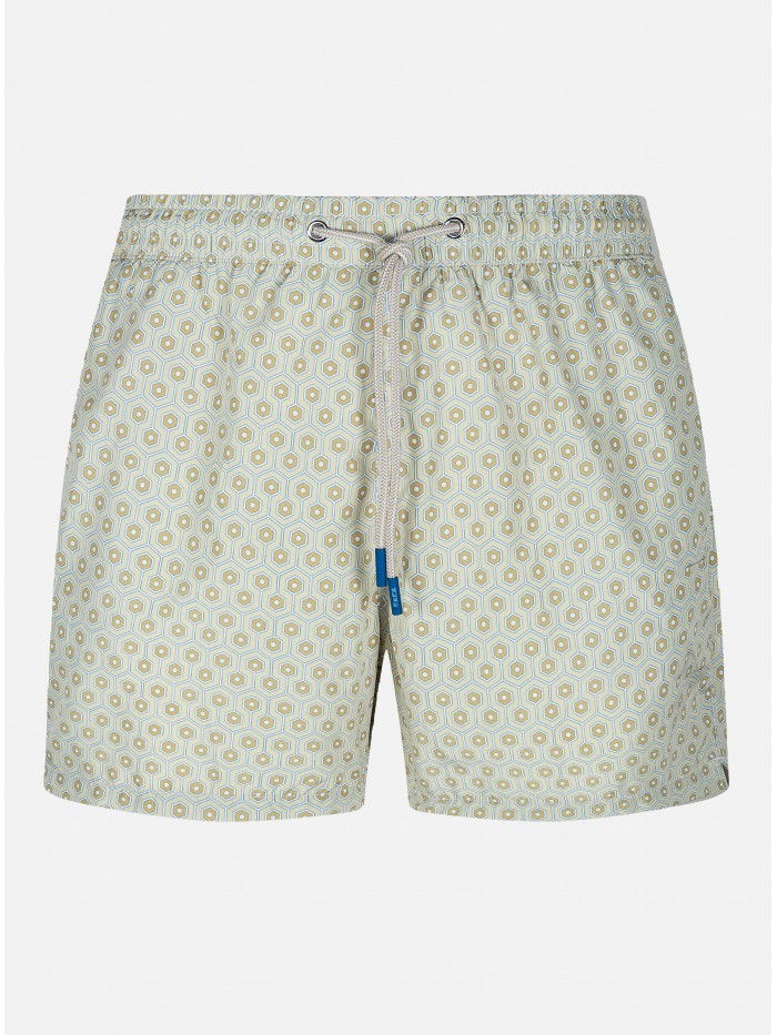 YELLOW BEEHIVE SWIM SHORT