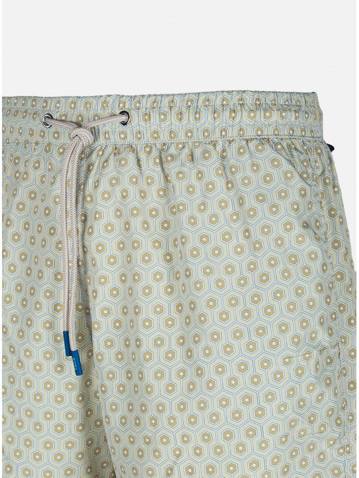 YELLOW BEEHIVE SWIM SHORT