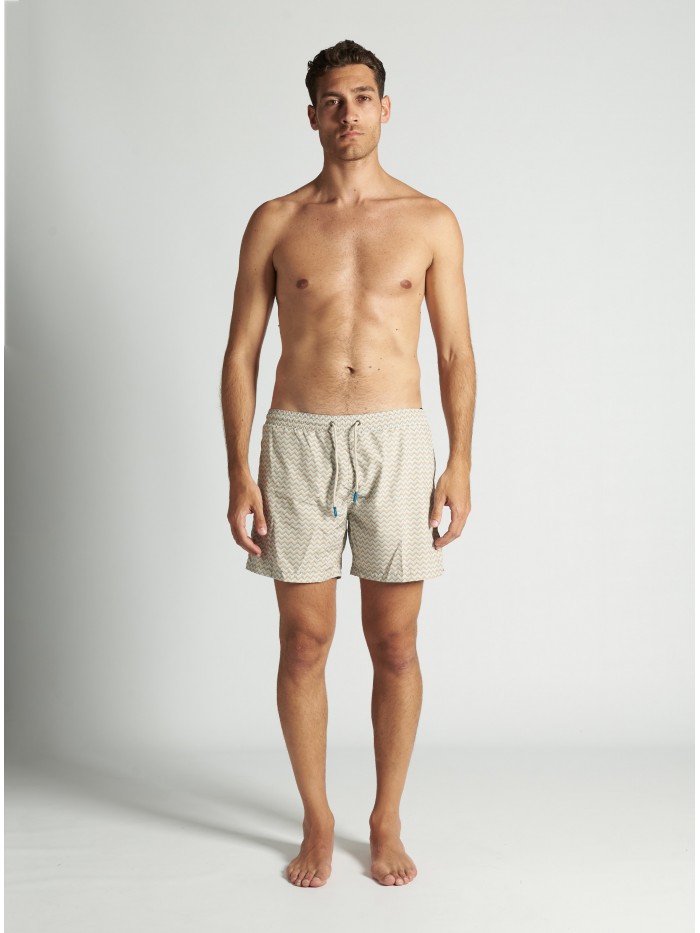 BOXER DA MARE ZIGZAG CREMA