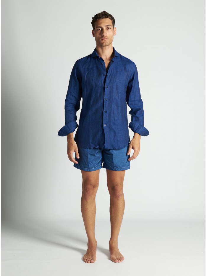 BLUE ROYAL LINEN SHIRT
