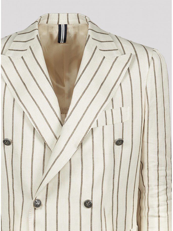 SAND LINEN PINSTRIPE La San...