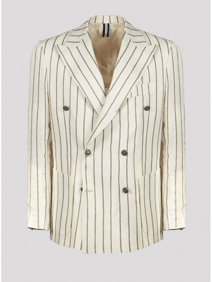 SAND LINEN PINSTRIPE La San...