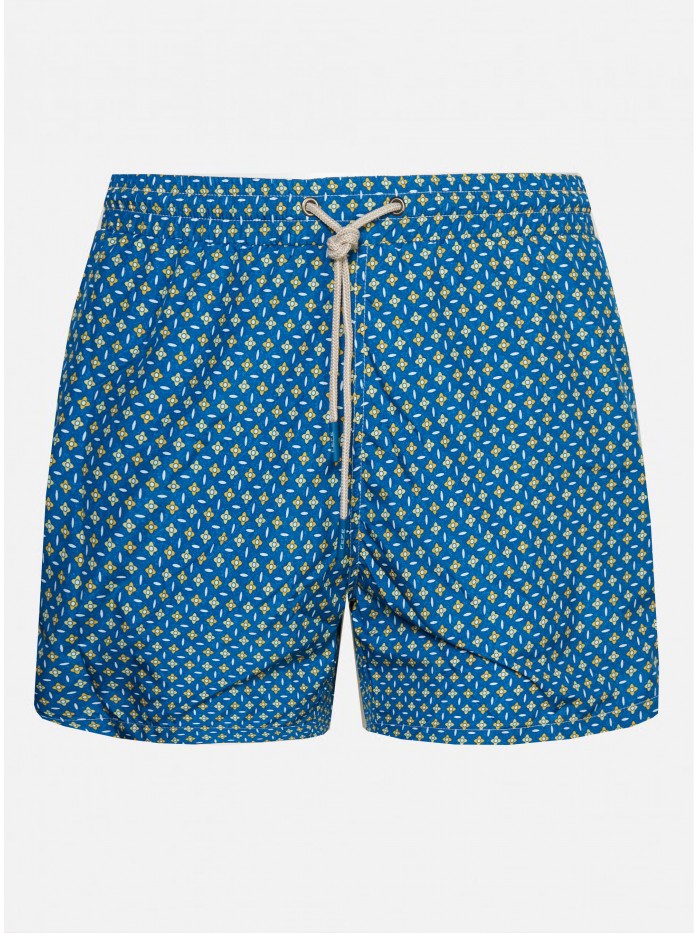 BLUE YELLOW RUMBLES SWIM SHORT