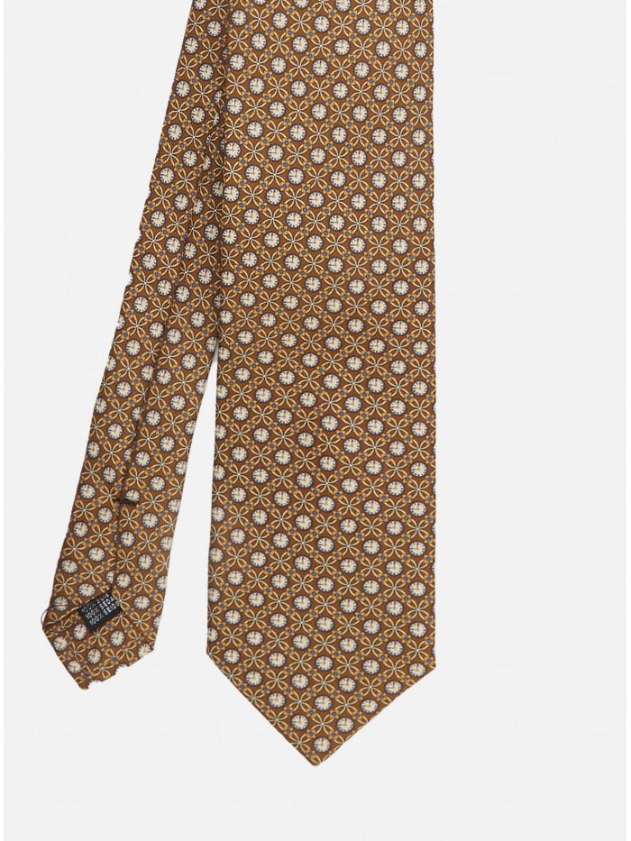 BROWN WATCH OPTICAL SILK TIE