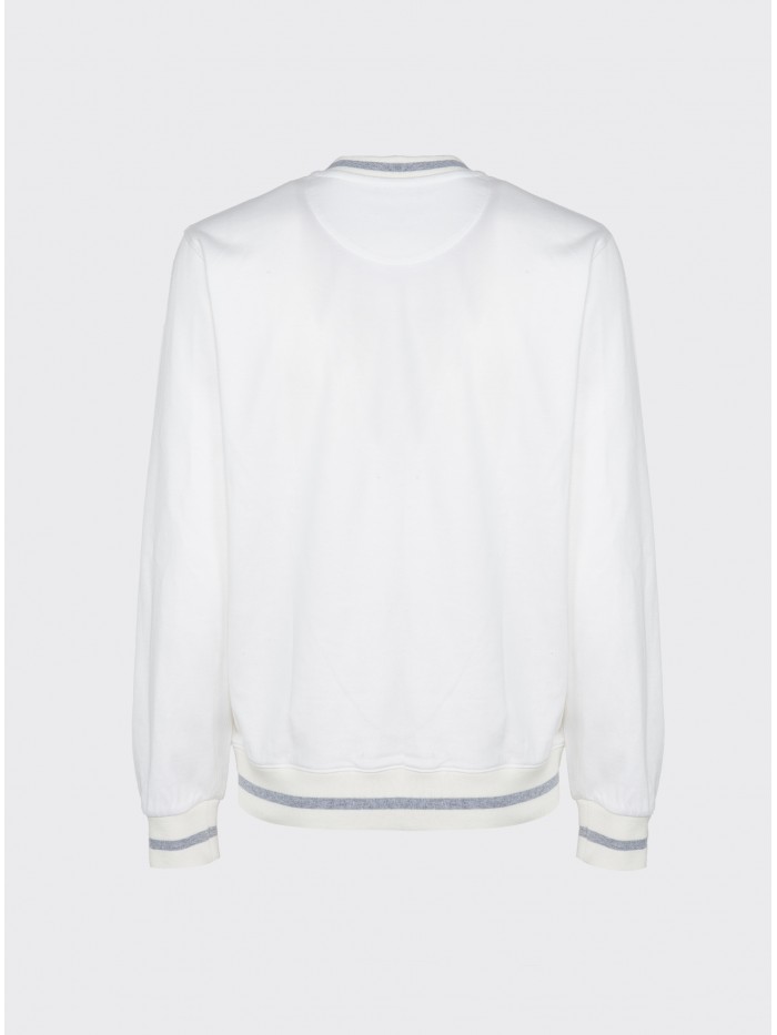 WHITE COTTON COMFORT CREW...