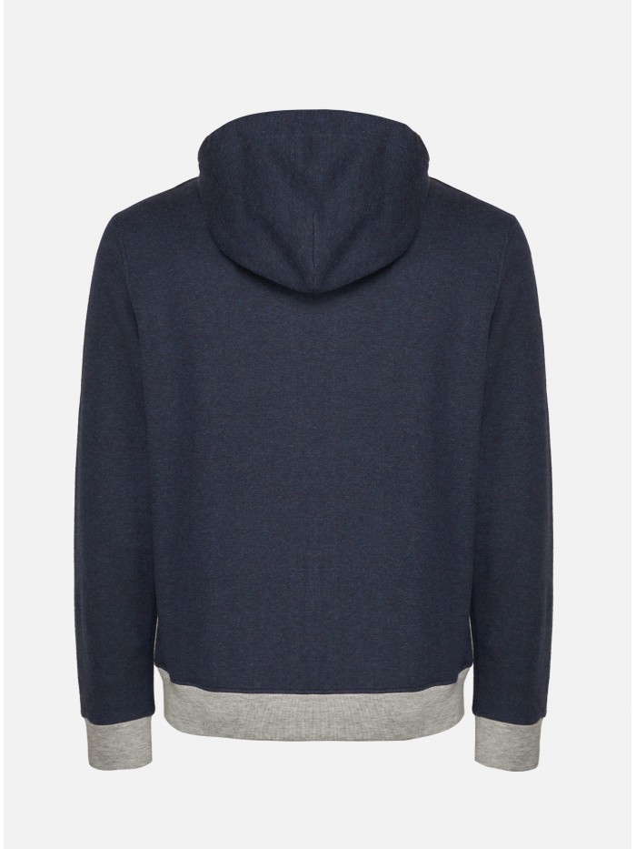 FELPA ZIP COMFORT CASHMERE BLU