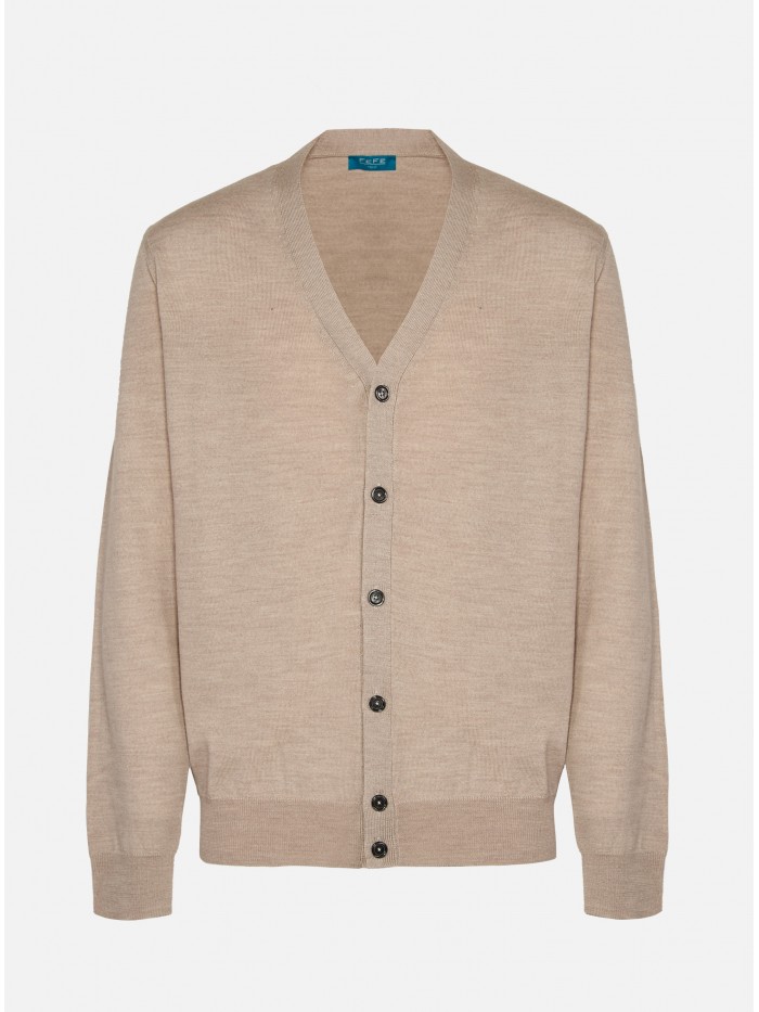 SAND WOOL CARDIGAN ULTRASOFT