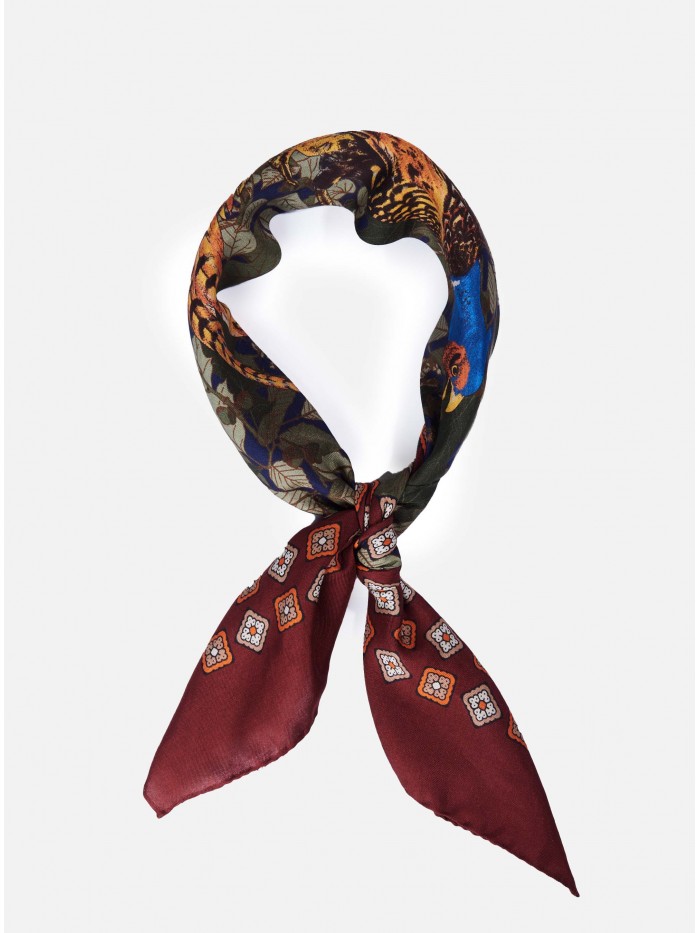 BORDEAUX PEACOCK COTTON...