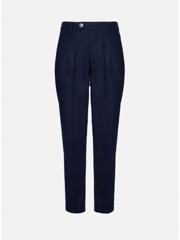 BLUE COMFORT CASHMERE TROUSERS