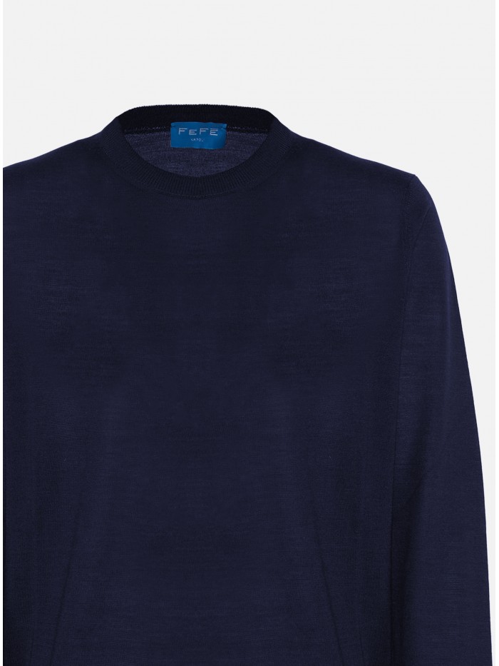 BLUE WOOL AND SILK...