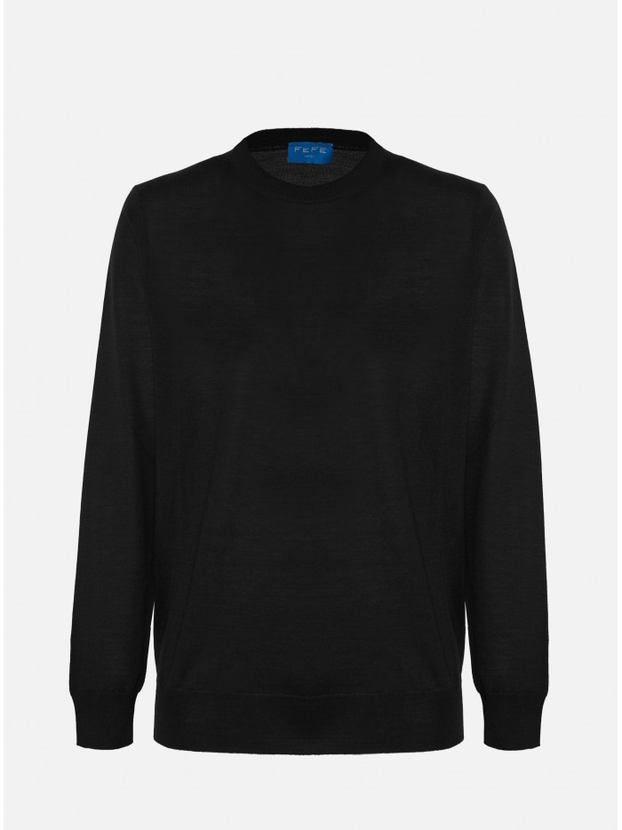 BLACK WOOL AND SILK...