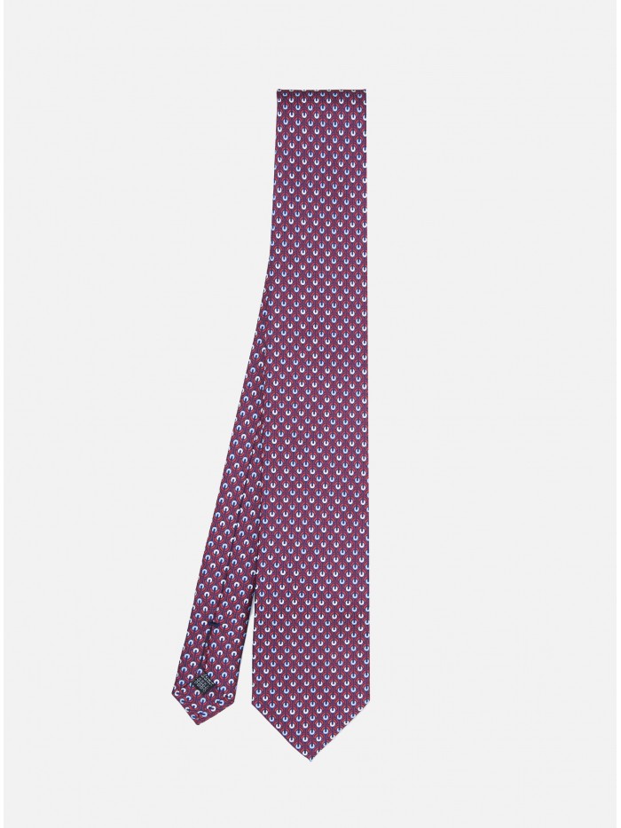 RED HOOCKS OPTICAL SILK TIE