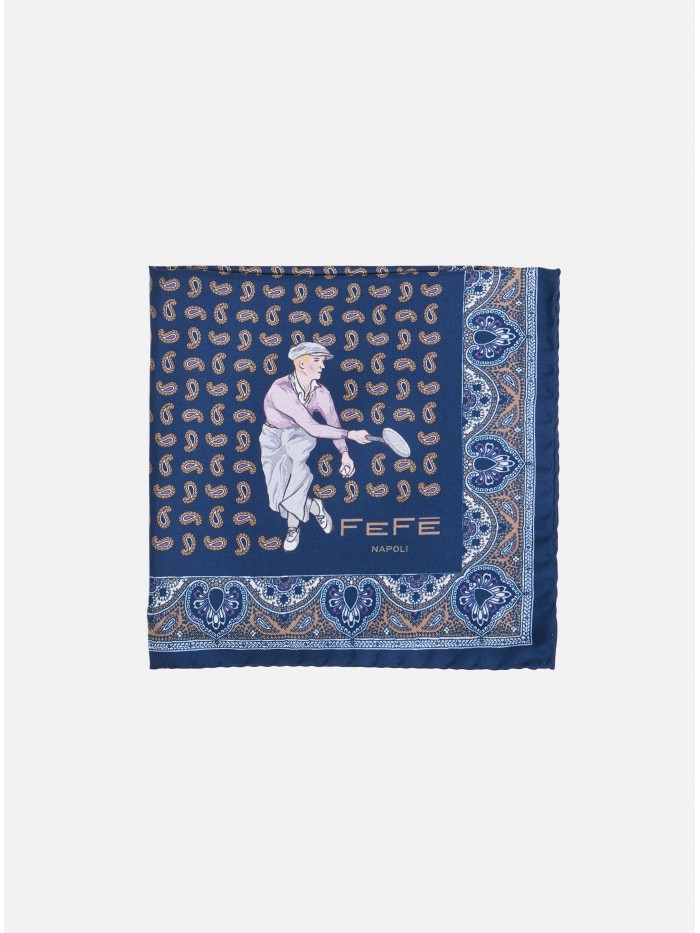 BLUE TENNIS PLAYER SILK...