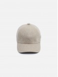 TAUPE CASHMERE BASEBALL CAP