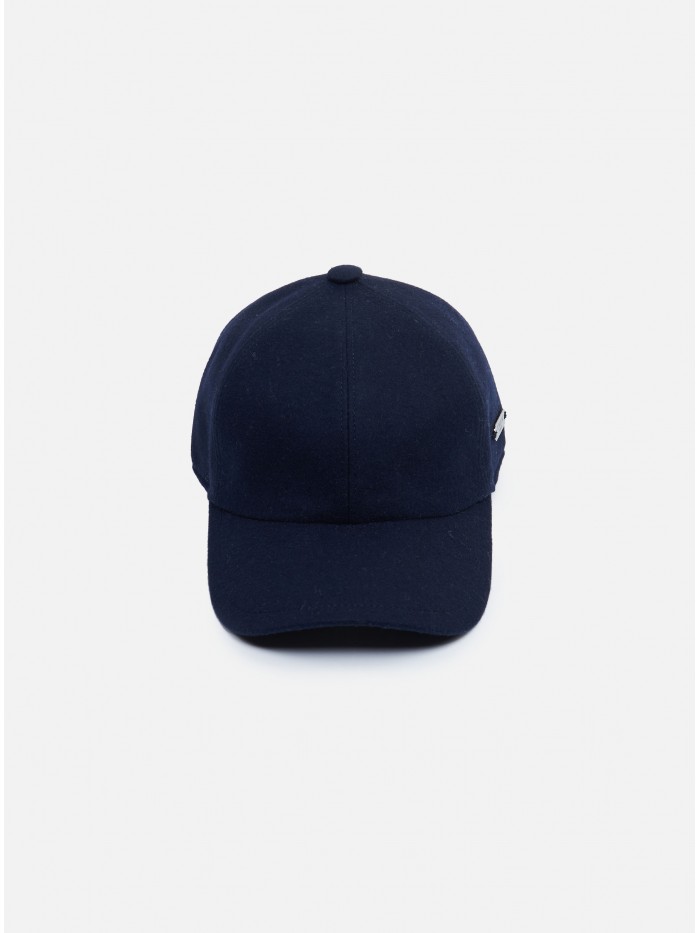 BLUE CASHMERE BASEBALL CAP