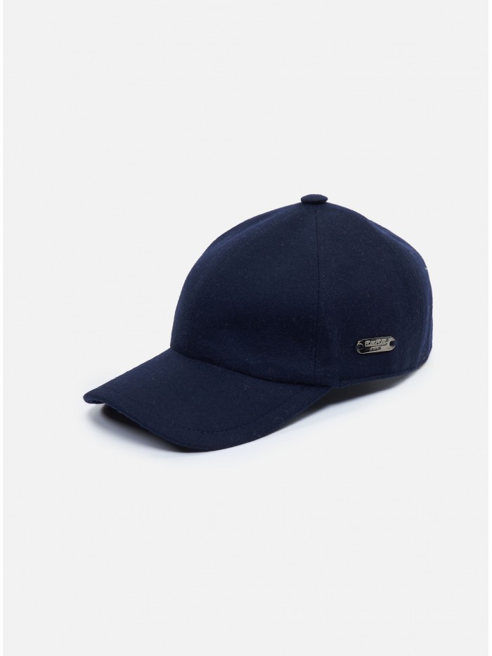 BLUE CASHMERE BASEBALL CAP
