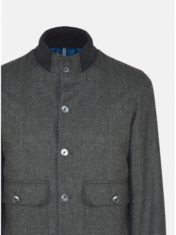GREY WOOL HERITAGE JACKET