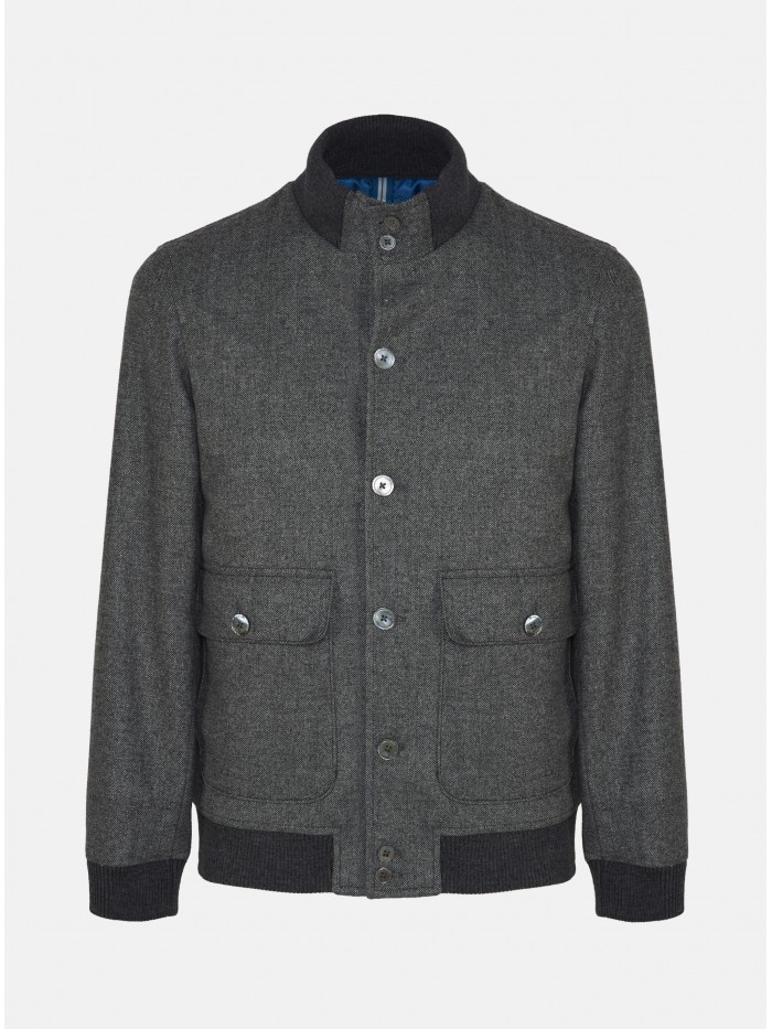 GREY WOOL HERITAGE JACKET