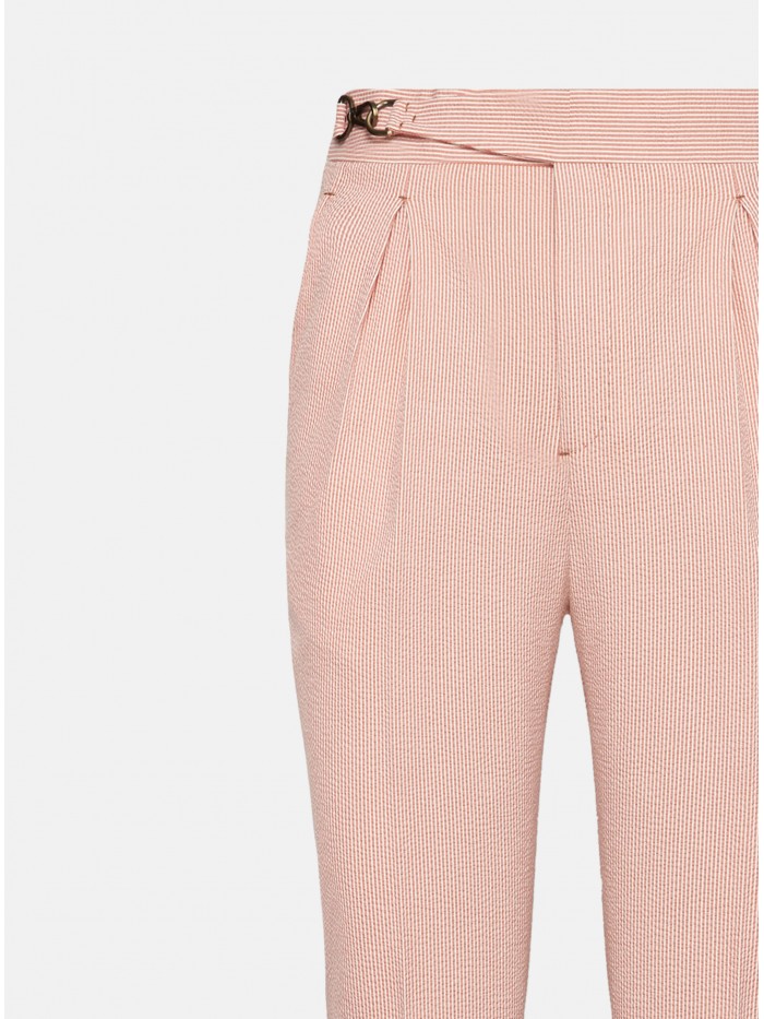 ORANGE COTTON SEERSUCKER...