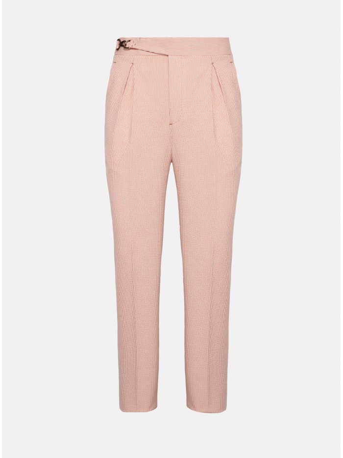 ORANGE COTTON SEERSUCKER...